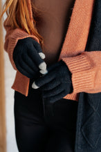 Load image into Gallery viewer, Jane Frost Beanie, Glove, and Scarf Set In Black