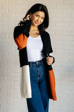 Load image into Gallery viewer, Writer's Block Color Block Open Front Cardigan