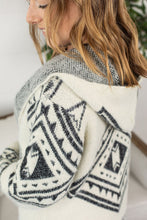 Load image into Gallery viewer, Aztec Hooded Cardigan