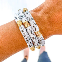 Load image into Gallery viewer, Single White & Black Speckled Bracelet