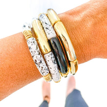 Load image into Gallery viewer, Single White & Black Speckled Bracelet