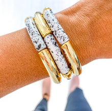 Load image into Gallery viewer, Single White & Black Speckled Bracelet