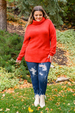 Load image into Gallery viewer, Steady Pace Roll Neck Sweater In Red