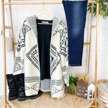 Load image into Gallery viewer, Aztec Hooded Cardigan