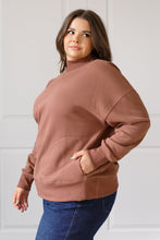 Load image into Gallery viewer, Make No Mistake Mock Neck Pullover in Cocoa
