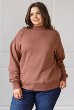 Load image into Gallery viewer, Make No Mistake Mock Neck Pullover in Cocoa
