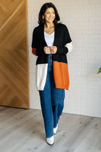 Load image into Gallery viewer, Writer's Block Color Block Open Front Cardigan

