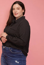 Load image into Gallery viewer, Round Collar Polka Dot Blouse
