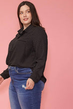 Load image into Gallery viewer, Round Collar Polka Dot Blouse
