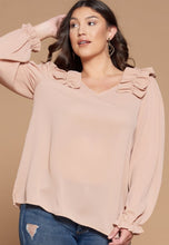 Load image into Gallery viewer, Mauve Ruffled Blouse
