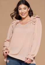 Load image into Gallery viewer, Mauve Ruffled Blouse
