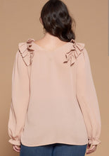 Load image into Gallery viewer, Mauve Ruffled Blouse
