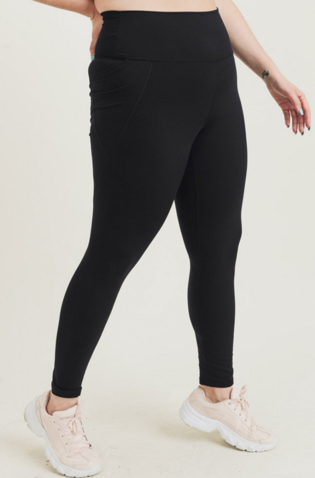 Black Solid Highwaist Legging