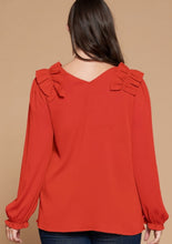 Load image into Gallery viewer, Red Ruffled Blouse
