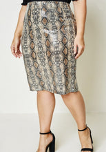 Load image into Gallery viewer, Snakeskin Pencil Skirt
