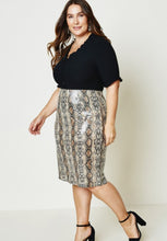 Load image into Gallery viewer, Snakeskin Pencil Skirt
