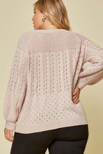 Load image into Gallery viewer, Iced Pink Knit Sweater
