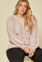 Load image into Gallery viewer, Iced Pink Knit Sweater
