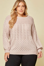 Load image into Gallery viewer, Iced Pink Knit Sweater
