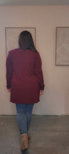 Load image into Gallery viewer, Soft Drape Wine Cardigan
