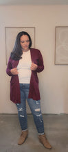 Load image into Gallery viewer, Soft Drape Wine Cardigan
