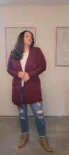 Load image into Gallery viewer, Soft Drape Wine Cardigan
