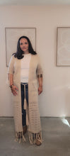 Load image into Gallery viewer, Fringe Cardi in Bone
