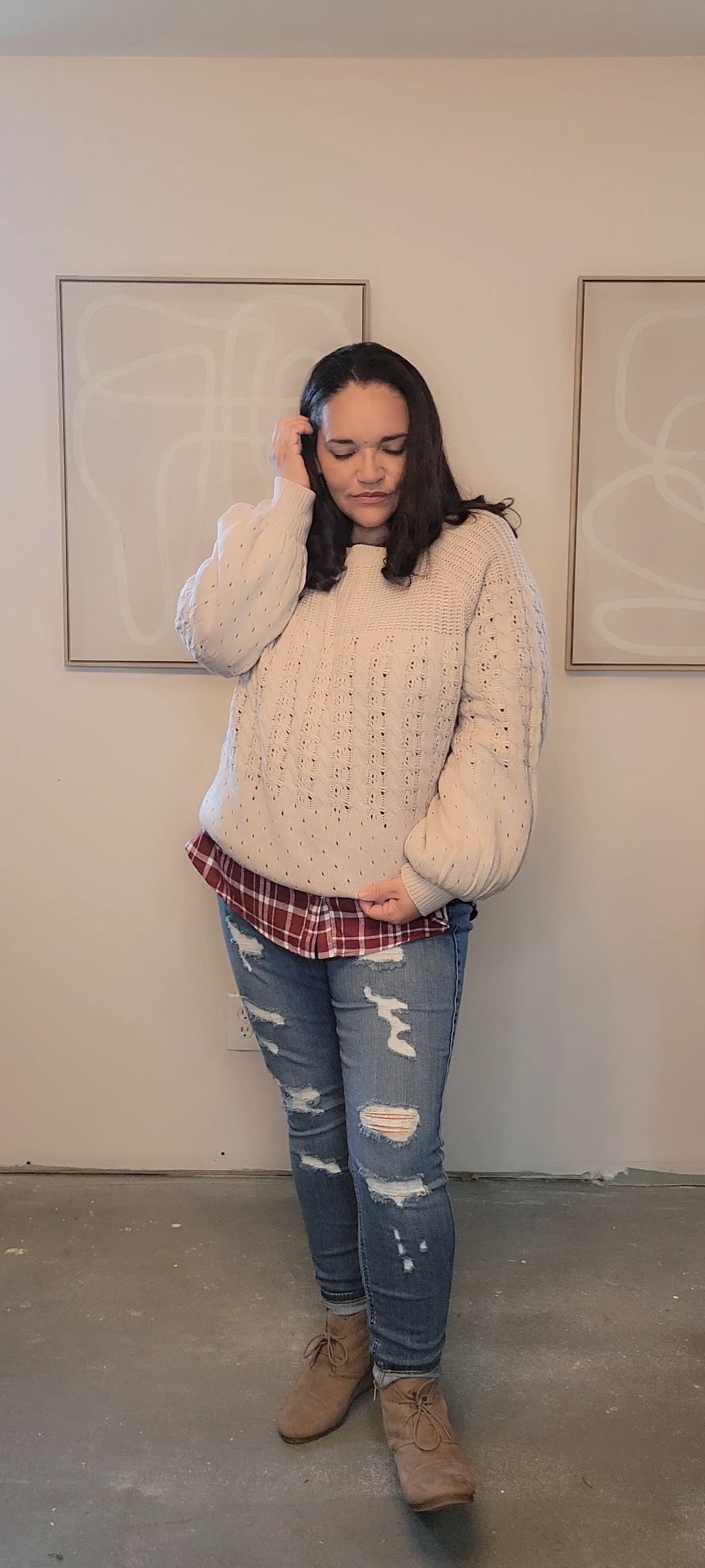 Iced Pink Knit Sweater